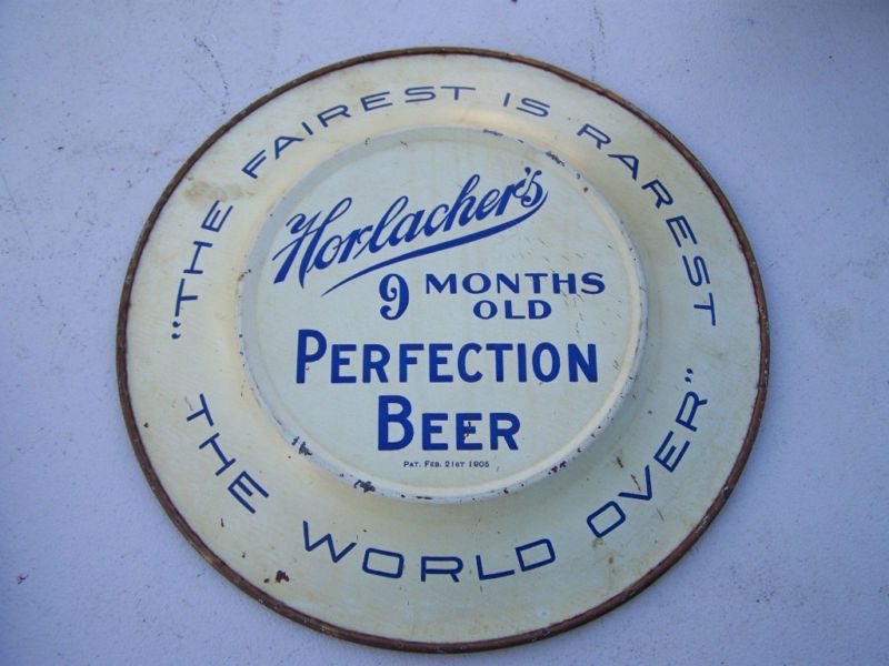 Vintage Horlacher Beer Menu Cover Allentown PA Unused 
